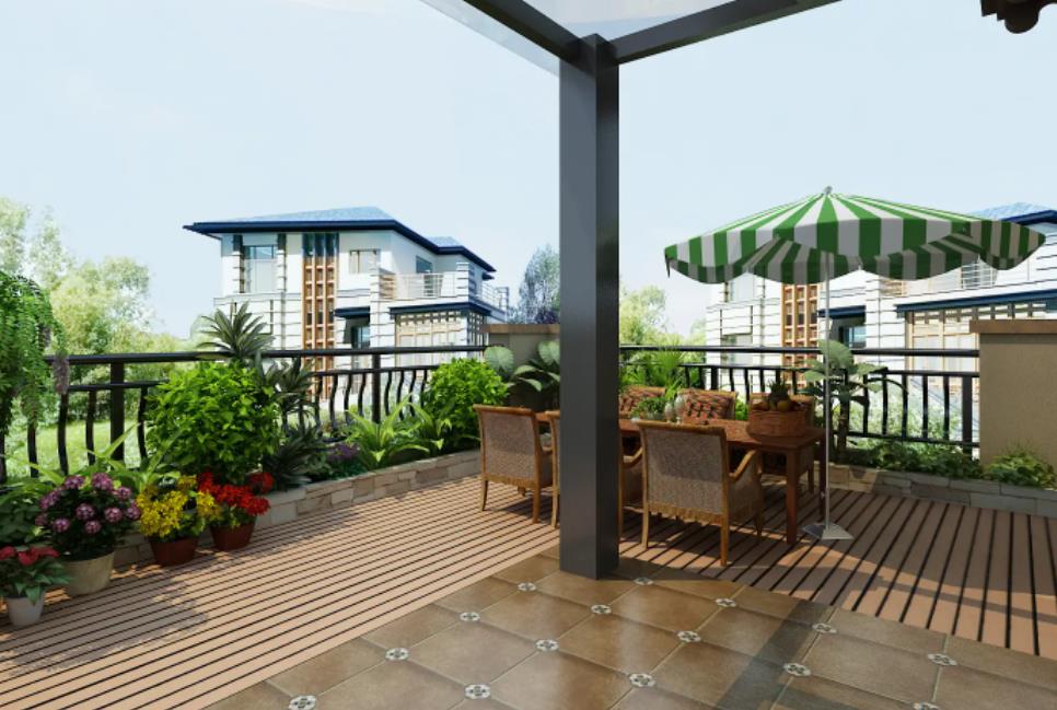 杭州别墅上叠露台装修设计,别墅露台防水装修要做好