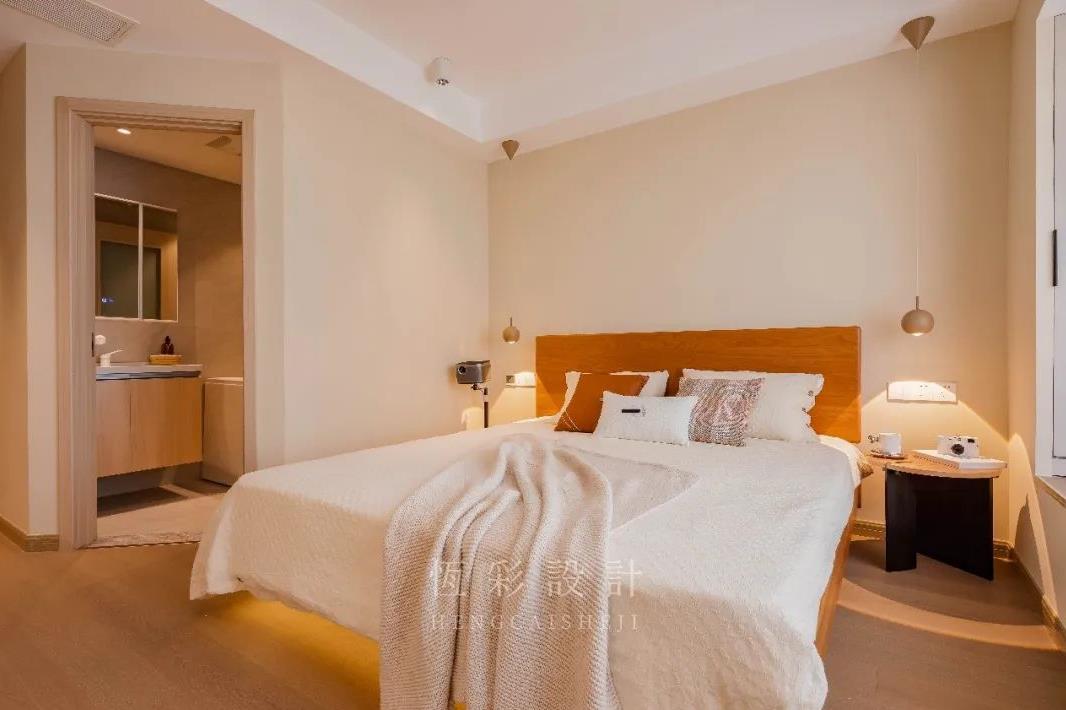 杭州四口之家房子装修，120平米日式风格三室两厅装修效果图